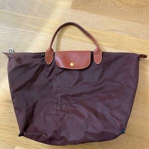 Longchamp le pliable handbag brown short handle